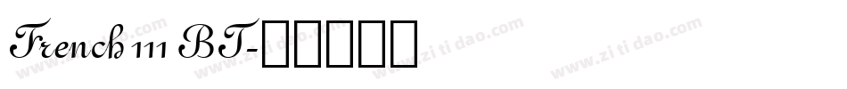 French 111 BT字体转换